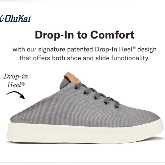 OluKai size 11 Ki'ihele Li slip on sneakers w/ drop in heel in fog - Picture 13 of 13